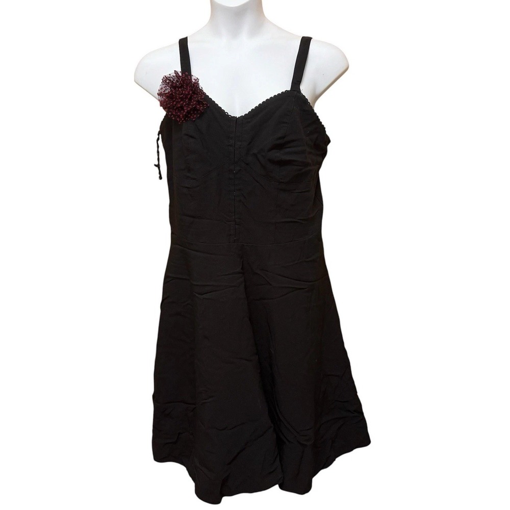 Yk2 Rockabilly Black And Red Dress Polka Dot Tulle Underskirt NWT Torrid Sz 14